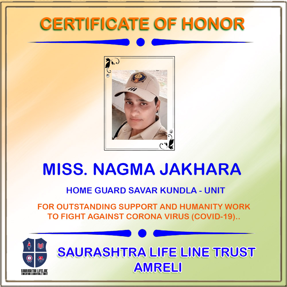 Certificate of Honor